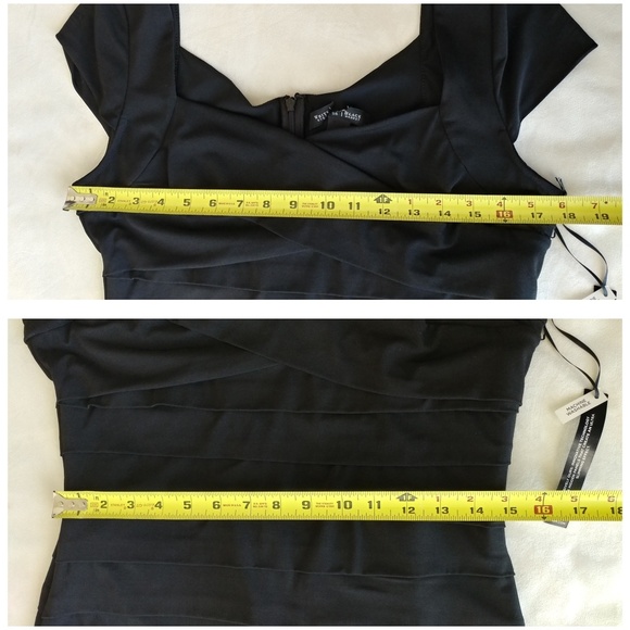 WHBM Ultra Slimming Dress LBD Black Size 12 - Picture 7 of 7